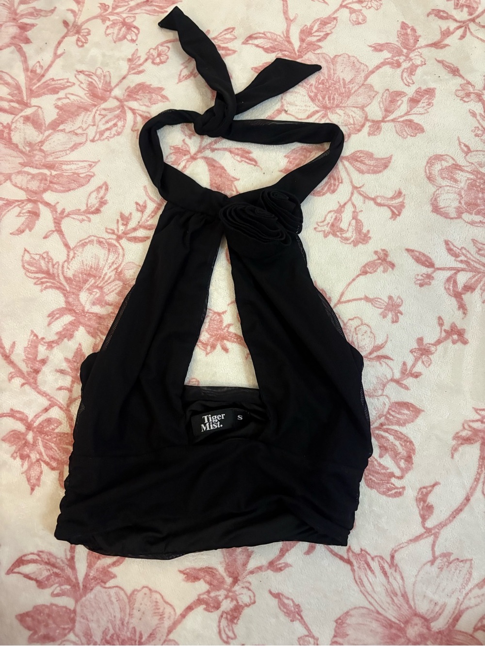 Tiger Mist Black halter top